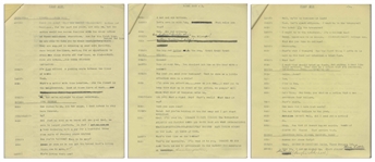 Moe Howard's 17pp. Script Dated June 1942 for Half-Hour Radio Show -- Labeled ''Rough Draft'' at Top & With Moe's Annotations Within -- Very Good Plus Condition